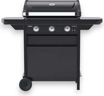 Produktbild von Gasgrill 3 Brenner Stahlofen mit Thermometer und klappbaren Regalen COMPACT 3L