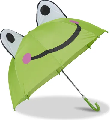 Produktbild von relaxdays Kinder-Regenschirm Frosch grün