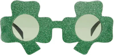 Produktbild von Kostümzubehör: Irische Brille mit Kleeblattmuster