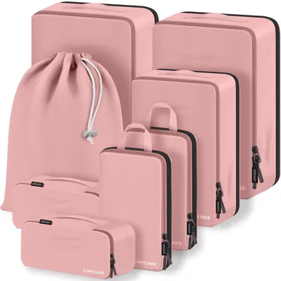 Productafbeelding van 8-Piece Compressiezakken voor Reizen in Roze