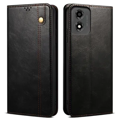 Produktbild von Hülle für Motorola Moto E14 Leder Brieftasche Schutzhülle mit Standfunktion Schwarz