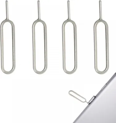 Produktbild von 4 Stück  SIM Karte Nadel, SIM Kartenfach Entfernung Werkzeug, SIM Kartenträger Auswerfer Pin Auswerfen Removal Tool, Kompatibel mit Allen Handys, Smartphones