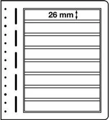 Produktbild von LEUCHTTURM Blankoblätter, 8erEinteilung, 190x 26 mm