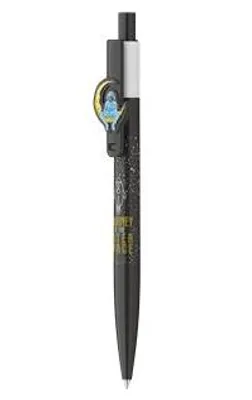Produktbild von Kugelschreiber "Astronaut", blau, 0,8 mm, Druckmechanik, schwarzer und weißer Schaft, ICO 9010200002