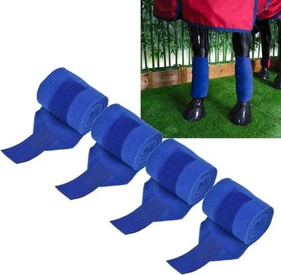 Immagine prodotto di Stivali da paddock blu - Fasce per zampe - Cavallo - Blu - Set - Protezione