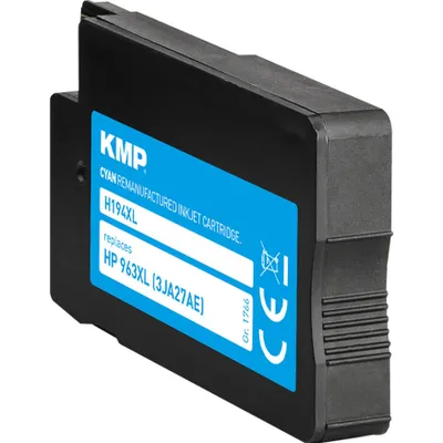 Produktbild von KMP Tintenpatrone passend für HP 963XL Cyan 3JA27AE mit neuem KMP Hybrid-Chip