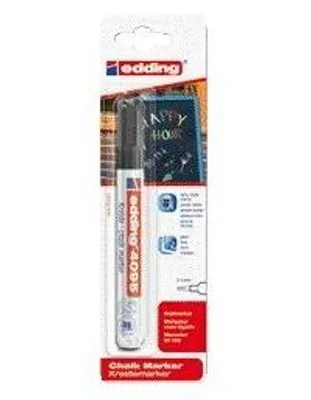 Immagine prodotto di Edding - Pennarello a gesso 4095, punta rotonda 2-3 mm, nero, confezione blister da 1 pezzo
