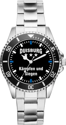 Produktbild von KIESENBERG Herrenuhr Armbanduhr Duisburg Geschenk Fan Artikel Zubehör Fanartikel Analog Quartz Uhr 2312