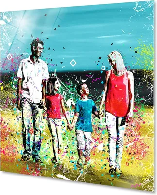 Productafbeelding van Acrylglas Schilderij - Moderne Kunst - Woonkamer Decoratie - Krasbestendig Materiaal - 100x100 cm - Meerdere Kleuren