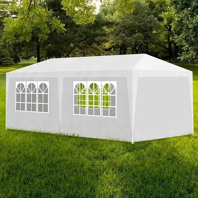 Produktbild von Partyzelt Faltpavillon Wasserdicht Stabil 3x6 m Weiß Faltpavillon 3x6