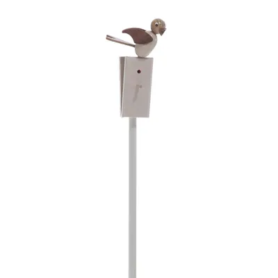 Produktbild von Frühlingsdekoration Singvogel auf Stab natur Höhe=5cm NEU