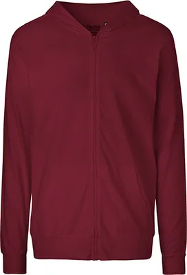 Produktbild von Neutral O62301 | Uni Jersey Hoodie with Zip / Doppelt gefütterte Kapuze - Farbe: Bordeaux - Größe: XL
