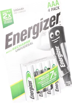 Produktbild von Energizer NiMH Akku Universal Micro AAA 500 mAh 4er Pack