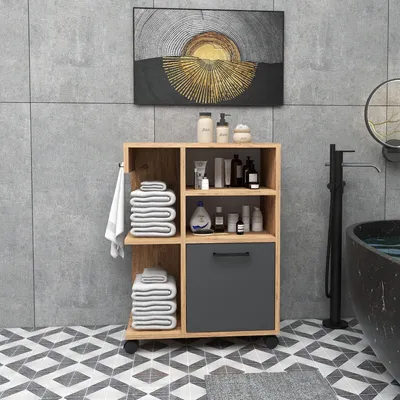Immagine prodotto di Skye Decor, Rebusa - Atlantic Pine, Antracite, Armadio multiuso, Pino Atlantico, 100% PANNELLI DI PARTICELLE RIVESTITI IN MELAMMINA, 60 x 35 x 80,9 cm