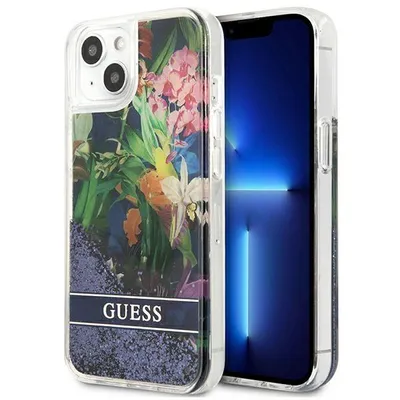 Immagine prodotto di Guess Guhcp13Slflsb Custodia rigida per Iphone 13 Mini 5,4Niebieski/Blu Fiore Liquido Glitterato