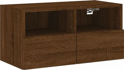 Produktbild von vidaXL TV-Wandschrank Braun Eiche-Optik 60x30x30 cm Holzwerkstoff