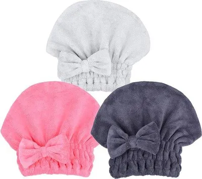Produktbild von Famanu Mikrofaser Haarhandtuch 3er-Pack - Superabsorbierend und schnell trocknend