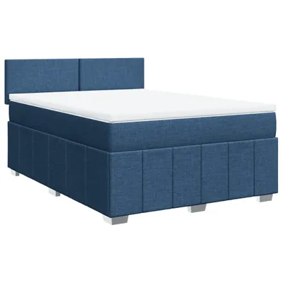 Productafbeelding van vidaXL Boxspringbed met matras, blauw, 140x200 cm, gestoffeerd