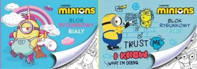 Image de Cahier de dessin A4, 20 feuilles, motifs Minions variés - Beniamin
