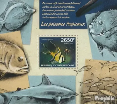 Produktbild von Briefmarken Zentralafrikanische Republik 2014 Mi Block 1138 (kompl. Ausgabe) postfrisch Fische