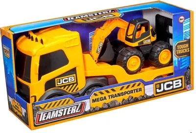 Produktbild von Teamsterz Baufahrzeug Mega Transporter mit Bagger Spielzeug 40 cm