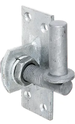 Produktbild von Alberts Kloben zum Anschrauben | verstellbar um 20 mm | feuerverzinkt | Dornmaß Ø16 mm | Platte 100 x 40 mm | 2er Set
