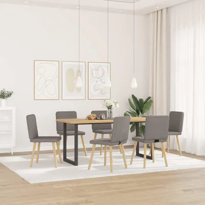 Produktbild von vidaXL Esszimmerstühle 6 Stk. Taupe Stoff