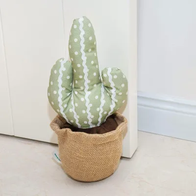 Image de Butée de porte décorative pour la maison et le bureau, butée de porte en tissu, butée de porte lestée, animaux, cactus