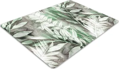 Produktbild von Stuhlunterlage Bürostuhlunterlage 120 cm x 90 cm Bodenmatte Bürostuhlunterlage - Blätter von Tropen