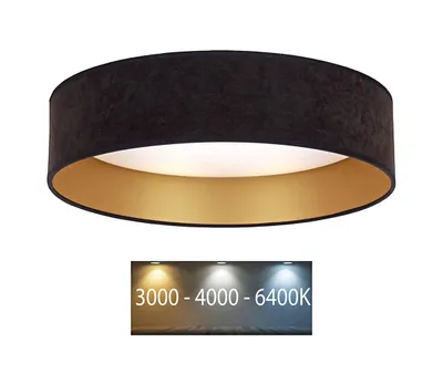 Image de Brilagi - Plafonnier à LED VELVET LED/12W/230V d. 30 cm 3000K/4000K/6400K gris/or