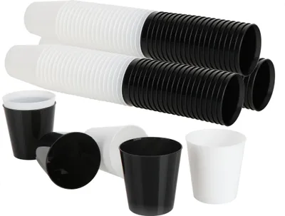 Produktbild von COM-FOUR® 120x Schnapsbecher Mehrweg - Schnapsgläser - Shotglas für Party, Camping und unterwegs - wiederverwendbar und spülmaschinengeeignet