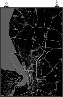 Produktbild von Mr. & Mrs. Panda Bild Langen DIN A2 - Geschenk, Designposter, drucke, wanddeko, Stadt Dorf Karte Landkarte Map Stadtplan, Wandbild, Plakat