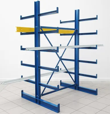 Produktbild von Doppelseitiges Kragarmregal - 200 kg - 2.000 x 1.250 x 1.100 mm - Grundregal - KARL