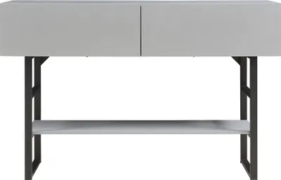 Produktbild von Konsolentisch 'Varberg' mit 2 Schubladen 75 x 120 x 30 cm Hellgrau