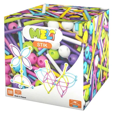 Produktbild von Meli Baukasten rosa 150 Teile - kreatives Konstruktionsspielzeug für Kinder