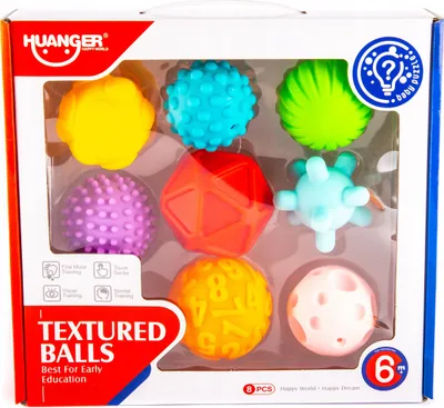 Produktbild von Sensorische Bälle 10er Set - Baby Massagebälle & Badespielzeug zur Entwicklung