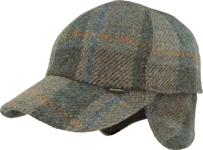 Baseball-Cap mit Ohrenschutz Harris Tweed SympaTex von Hut-Breiter in blau