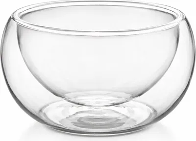 Obrázok produktu pre Dvojstenné dezertné misky, sada 2 ks. zo skla v elegantnom dizajne – 250 ml