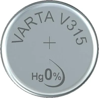 Produktbild von Varta V315, Siler-Oxid (S), 1.55 V, 20 mAh, 7.9 mm, 7.9 mm, 1.65 mm