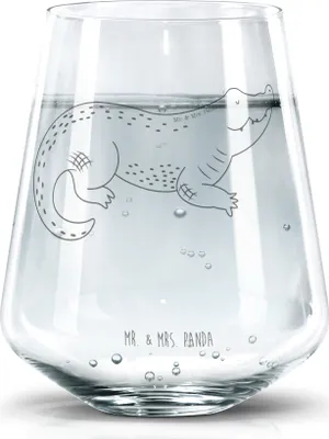 Produktbild von Mr. & Mrs. Panda Glas Krokodil - Transparent - Geschenk, getränkebecher, Freundin, Meer, Krokodile, Verrückt sein, Beste, Wasserglas, Becherglas, Lieblingsmensch