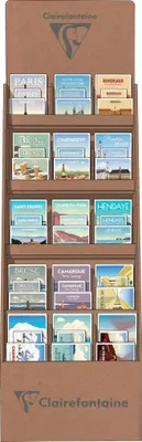 Produktbild von Clairefontaine Displayständer Hefte und Notizbücher, 52,4x38x170cm Braun 84980C