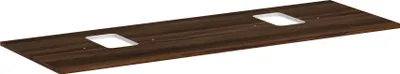 Produktbild von hansgrohe Xelu Q Konsole mit 2 Ausschnitten, 1560x550, für Aufsatzwaschtisch, mit Hahnloch, 54126630
