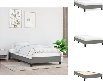 Image de vidaXL Cadre de lit gris foncé 80x200 cm Tissu - Lits et sommiers