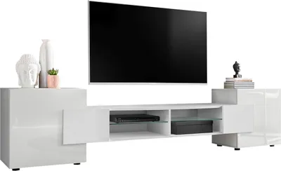 Produktbild von Komodee | TV-Schrank mit 2 Türen Merano | Korpus Weiß Matt Frontfarbe Weiß