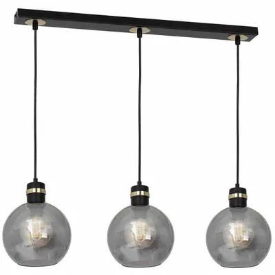 Produktbild von Pendelleuchte OMEGA Schwarz Gold 3xE27 von Milagro