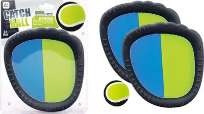 Produktbild von Wiky Fangspiel Set für 2 Spieler mit Klettball, 2 Fangscheiben und Ball