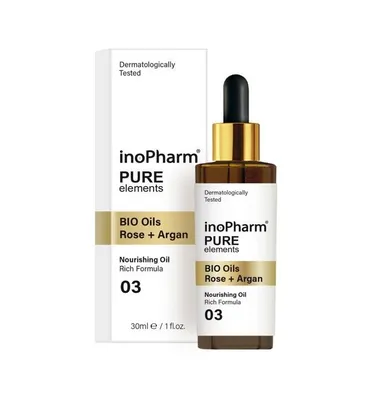 Zdjęcie produktu dla inoPharm Pure Elements Serum do twarzy z organiczn r i olejem arganowym 30ml