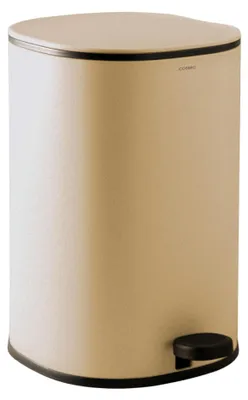Abfalleimer mit Pedal, rund, 5 l, Sand
