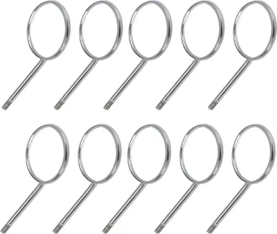 Image de 10pcs Type 4 Teeth Inspection Mirror Stainless Steel Mouth Mirror for Oral Care Supplies (miroir de bouche en acier inoxydable pour les soins bucco-dentaires)