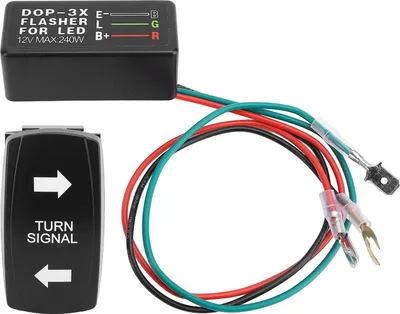 Produktbild von DC12-24V Blinkerschalter mit Blinkergrün-LED für ATV UTV RV Fahrzeug Off-Straße Pickup Traktorboot Motorrad
